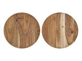 House Doctor, Wood, Bakke, Natur, Akacietræ, Sæt af 2 stk., H:1,5 x Dia:25 cm