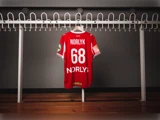 #68 Victor Norlyks matchworn trøje i str. L