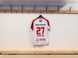 #27 Sebastian Bertelsens matchworn trøje i str. L