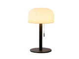 Nordic Flame, Bordlampe, Trådløs LED, Inkl. fjernbetjening, Sort, H:26 cm