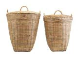Meraki, Tradition, Kurvesæt, Natur, Bambus, H:58 x Dia:45cm & H:48 x Dia:40cm