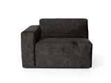 Couz 370/014, modul m/arm til venstre - Antracitgråt velour