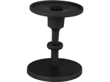 Holmen, Zachary, Lysestage til kronelys og bloklys, Sort, Metal, H:9 x B:9 x L:11,5 cm