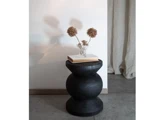 HOLMEN, Noas, Skammel, Sort, Paulowniatræ, Ø:32 x H:40 cm