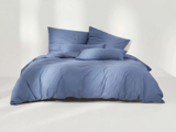 Sekan Studio, 2 Sæt, Percale, Sengesæt, Navy, 100% økologisk bomuld, B:140 x L:220 / B:60 x L:63 cm