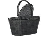 Lauvring, Rosy, Kurv, Sort, Polyrattan, H:23 x Dia:37 cm