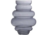 Lauvring, Monte, Vase, Grå, Glas, Ø:22,5 x H:30 cm