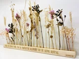 60 cm. holder med personlig tekst - til tørrede blomster fra Woodenfactory.dk