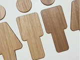 WC skilt, lyst eg fra WOODENFACTORY ♡