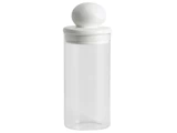 Nordal, PLUM, Opbevaringsglas med låg, Hvid, Keramik, H:25 x Dia:9,5 cm