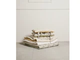 Lene Bjerre, Ivenne, Madras, Okker, Hør, Bomuld, Polyester, L:120 x B:60 cm