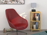 DANSK DESIGNET SMAL REOL MED 3 HYLDER I MASSIV EGETRÆ