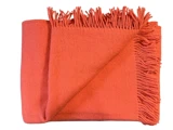 Silkeborg Uldspinderi, Vika 4604, Plaid, Coral Red, 100% New Zealand uld, B:130 x L:200 cm