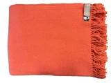 Silkeborg Uldspinderi, Vika 4604, Plaid, Coral Red, 100% New Zealand uld, B:130 x L:200 cm
