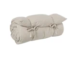 Ib Laursen, Lina, Madras, Natur m/sorte striber, Bomuld, Polyester, B:70 x H:8 x L:190 cm