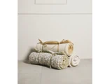 Lene Bjerre, Ivenne, Madras, Okker, Hør, Bomuld, Polyester, L:120 x B:60 cm