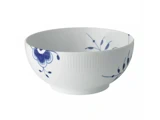 Royal Copenhagen Blå Mega Riflet Skål Ø 21 cm – Porcelæn – Koboltblå/hvid