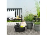 Lauvring, Rosy, Kurv, Sort, Polyrattan, H:23 x Dia:37 cm
