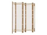Vidaxl 5-panels rumdeler 200 cm foldbar bambus og kanvas