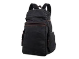 Rejse rygsæk/Vandretaske Sort i lærred no.9016A