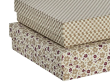 Lene Bjerre, Ellen, Æsker, Beige, Rød, Pap, Sæt af 2 stk., L:34xB:25xH:6,5 / L:32xB:24xH:5,5 cm
