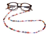 Brillekæde i farverig acryl
