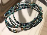 AQUA PEARL - 4x Wrap armbånd/halskæde