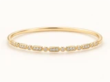 Armring i 14 kt. guld med brillanter