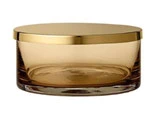 AYTM, TOTA cylinder krukke med låg, amber, rustfrit stål/glas, Ø15,6xH7