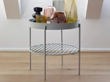 Bakkebord i grå metal fra Hübsch - Ø: 46 cm