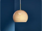Ball glass pendellampe - cappuccino