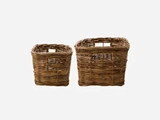 Baskit kurve i rattan fra House Doctor - 31x31x23 cm 24x24x20,5 cm