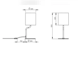Frandsen FM Bordlampe Sort/Hvid