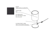 Frandsen FM Bordlampe Sort/Hvid