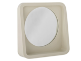 Bloomingville, Phoebe, Spejl m/Hylde, Natur, Polyresin, L:39,5 x H:39,5 x B:10 cm 