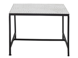 Bloomingville, Niah, Sofabord, Hvid, Sort, Sten, Jern, L:60 x H:45 x B:60 cm