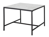 Bloomingville, Niah, Sofabord, Hvid, Sort, Sten, Jern, L:60 x H:45 x B:60 cm