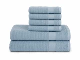 6 stk. Slow håndklæder i sea blue 100% Bomuld fra Compliments
