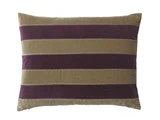 Christina Lundsteen, Zarah pude, aubergine/taupe, 50x70 cm