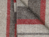 Silkeborg Uldspinderi, Danaja 0175, Plaid, Grå, Rød, 100% Scandinavian Wool, B:140 x L:240 cm