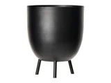 Lauvring, Zeus potte, sort, metal, D:14xH:18-13,5 cm