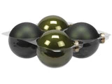 Lauvring, Julekugler, grøn, glas - Box/4