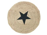 Ib Laursen, Juletræstæppe, jute m/sort stjerne - ø:120
