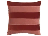 Christina Lundsteen, Stripe velvet pude, dark red/blush, 55x55 cm