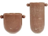 Saga Vase + Saga Krukke i camel fra OYOY