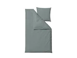Södahl Organic, Wave, Sengetøj, Teal, 100% Økologisk Bomuld, B:140 x L:200 cm