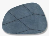 Mette Ditmer, SHAPE, Gulvtæppe, Blå, 100% Uld, B:120 x L:154 cm