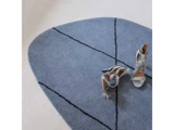Mette Ditmer, SHAPE, Gulvtæppe, Blå, 100% Uld, B:120 x L:154 cm