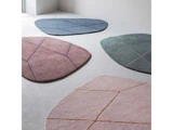 Mette Ditmer, SHAPE, Gulvtæppe, Blå, 100% Uld, B:120 x L:154 cm