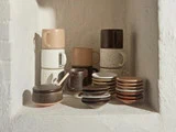 2 stk. Hagi sukkerskål i brun fra OYOY - Ø8 x H5 cm